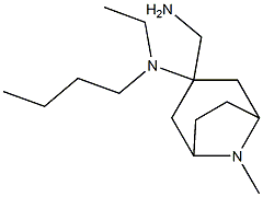 3-(aminomethyl)-N-butyl-N-ethyl-8-methyl-8-azabicyclo[3.2.1]octan-3-amine Struktur