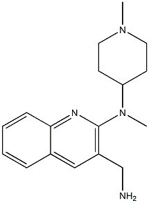 3-(aminomethyl)-N-methyl-N-(1-methylpiperidin-4-yl)quinolin-2-amine Struktur