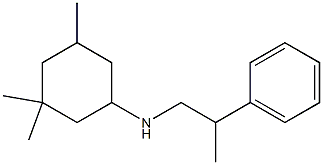 3,3,5-trimethyl-N-(2-phenylpropyl)cyclohexan-1-amine Struktur