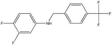 3,4-difluoro-N-{[4-(trifluoromethyl)phenyl]methyl}aniline Struktur