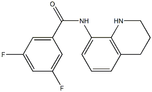 3,5-difluoro-N-(1,2,3,4-tetrahydroquinolin-8-yl)benzamide Struktur