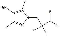 3,5-dimethyl-1-(2,2,3,3-tetrafluoropropyl)-1H-pyrazol-4-amine Struktur