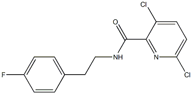 3,6-dichloro-N-[2-(4-fluorophenyl)ethyl]pyridine-2-carboxamide Struktur