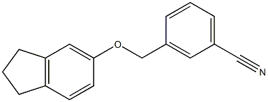 3-[(2,3-dihydro-1H-inden-5-yloxy)methyl]benzonitrile Struktur