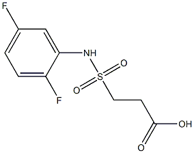 3-[(2,5-difluorophenyl)sulfamoyl]propanoic acid Struktur