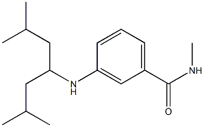 3-[(2,6-dimethylheptan-4-yl)amino]-N-methylbenzamide Struktur