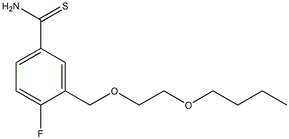 3-[(2-butoxyethoxy)methyl]-4-fluorobenzene-1-carbothioamide Struktur