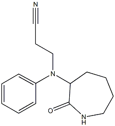 3-[(2-oxoazepan-3-yl)(phenyl)amino]propanenitrile Struktur