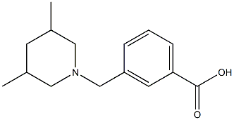 3-[(3,5-dimethylpiperidin-1-yl)methyl]benzoic acid Struktur