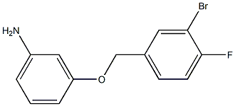 3-[(3-bromo-4-fluorophenyl)methoxy]aniline Struktur