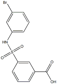 3-[(3-bromophenyl)sulfamoyl]benzoic acid Struktur