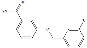 3-[(3-chlorobenzyl)oxy]benzenecarboximidamide Struktur