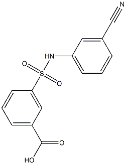 3-[(3-cyanophenyl)sulfamoyl]benzoic acid Struktur