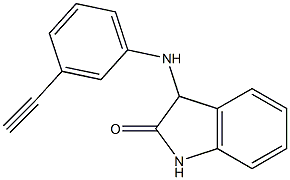 3-[(3-ethynylphenyl)amino]-2,3-dihydro-1H-indol-2-one Struktur