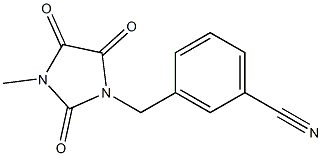 3-[(3-methyl-2,4,5-trioxoimidazolidin-1-yl)methyl]benzonitrile Struktur