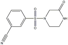 3-[(3-oxopiperazin-1-yl)sulfonyl]benzonitrile Struktur