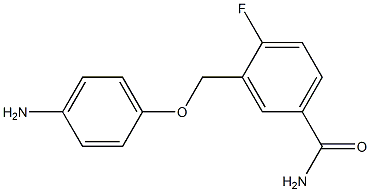 3-[(4-aminophenoxy)methyl]-4-fluorobenzamide Struktur