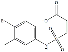 3-[(4-bromo-3-methylphenyl)sulfamoyl]propanoic acid Struktur