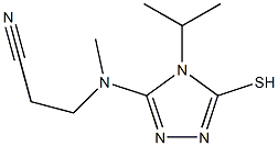 3-[(4-isopropyl-5-mercapto-4H-1,2,4-triazol-3-yl)(methyl)amino]propanenitrile Struktur