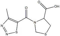 3-[(4-methyl-1,2,3-thiadiazol-5-yl)carbonyl]-1,3-thiazolidine-4-carboxylic acid Struktur