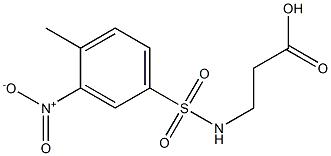 3-[(4-methyl-3-nitrobenzene)sulfonamido]propanoic acid Struktur