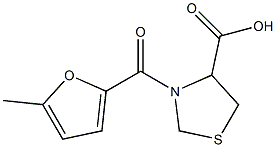 3-[(5-methylfuran-2-yl)carbonyl]-1,3-thiazolidine-4-carboxylic acid Struktur