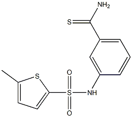 3-[(5-methylthiophene-2-)sulfonamido]benzene-1-carbothioamide Struktur