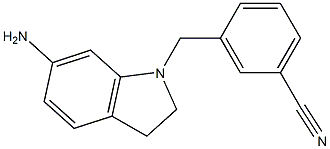 3-[(6-amino-2,3-dihydro-1H-indol-1-yl)methyl]benzonitrile Struktur