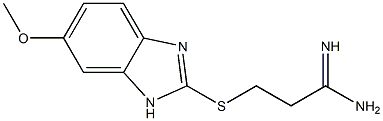 3-[(6-methoxy-1H-1,3-benzodiazol-2-yl)sulfanyl]propanimidamide Struktur