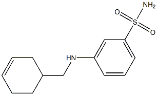 3-[(cyclohex-3-en-1-ylmethyl)amino]benzene-1-sulfonamide Struktur