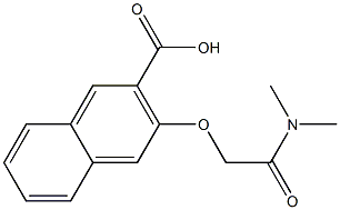 3-[(dimethylcarbamoyl)methoxy]naphthalene-2-carboxylic acid Struktur