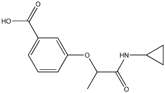 3-[1-(cyclopropylcarbamoyl)ethoxy]benzoic acid Struktur