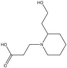 3-[2-(2-hydroxyethyl)piperidin-1-yl]propanoic acid Struktur