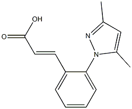 3-[2-(3,5-dimethyl-1H-pyrazol-1-yl)phenyl]prop-2-enoic acid Struktur