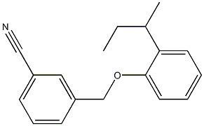 3-[2-(butan-2-yl)phenoxymethyl]benzonitrile Struktur