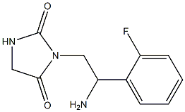 3-[2-amino-2-(2-fluorophenyl)ethyl]imidazolidine-2,4-dione Struktur