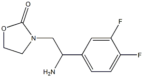 3-[2-amino-2-(3,4-difluorophenyl)ethyl]-1,3-oxazolidin-2-one Struktur