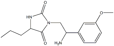 3-[2-amino-2-(3-methoxyphenyl)ethyl]-5-propylimidazolidine-2,4-dione Struktur