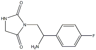 3-[2-amino-2-(4-fluorophenyl)ethyl]imidazolidine-2,4-dione Struktur