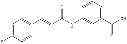 3-[3-(4-fluorophenyl)prop-2-enamido]benzoic acid Struktur