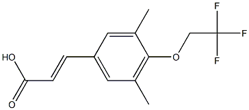 3-[3,5-dimethyl-4-(2,2,2-trifluoroethoxy)phenyl]prop-2-enoic acid Struktur