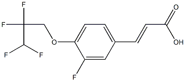 3-[3-fluoro-4-(2,2,3,3-tetrafluoropropoxy)phenyl]prop-2-enoic acid Struktur