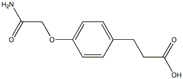 3-[4-(2-amino-2-oxoethoxy)phenyl]propanoic acid Struktur