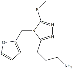 3-[4-(2-furylmethyl)-5-(methylthio)-4H-1,2,4-triazol-3-yl]propan-1-amine Struktur