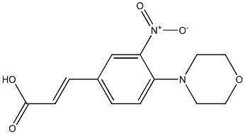 3-[4-(morpholin-4-yl)-3-nitrophenyl]prop-2-enoic acid Struktur