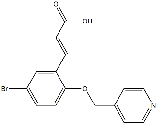 3-[5-bromo-2-(pyridin-4-ylmethoxy)phenyl]prop-2-enoic acid Struktur