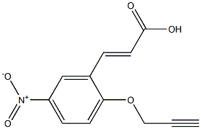 3-[5-nitro-2-(prop-2-yn-1-yloxy)phenyl]prop-2-enoic acid Struktur