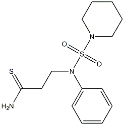 3-[phenyl(piperidine-1-sulfonyl)amino]propanethioamide Struktur