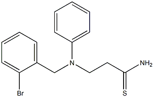 3-{[(2-bromophenyl)methyl](phenyl)amino}propanethioamide Struktur