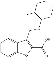 3-{[(2-methylcyclohexyl)oxy]methyl}-1-benzofuran-2-carboxylic acid Struktur